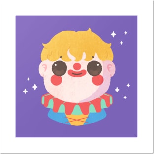 Funny and Happy Clown Cartoon Character for Halloween Posters and Art